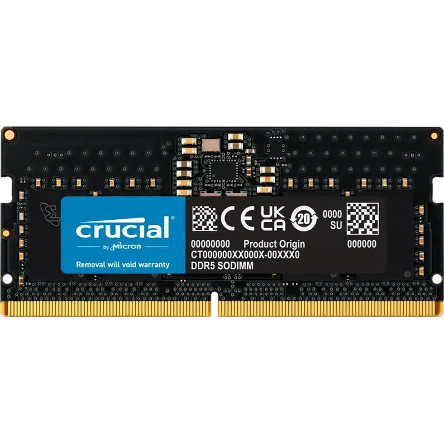 Memoria RAM DDR5 48GB 5600MHz SODIMM Crucial para Notebook CL46 1.1V 1