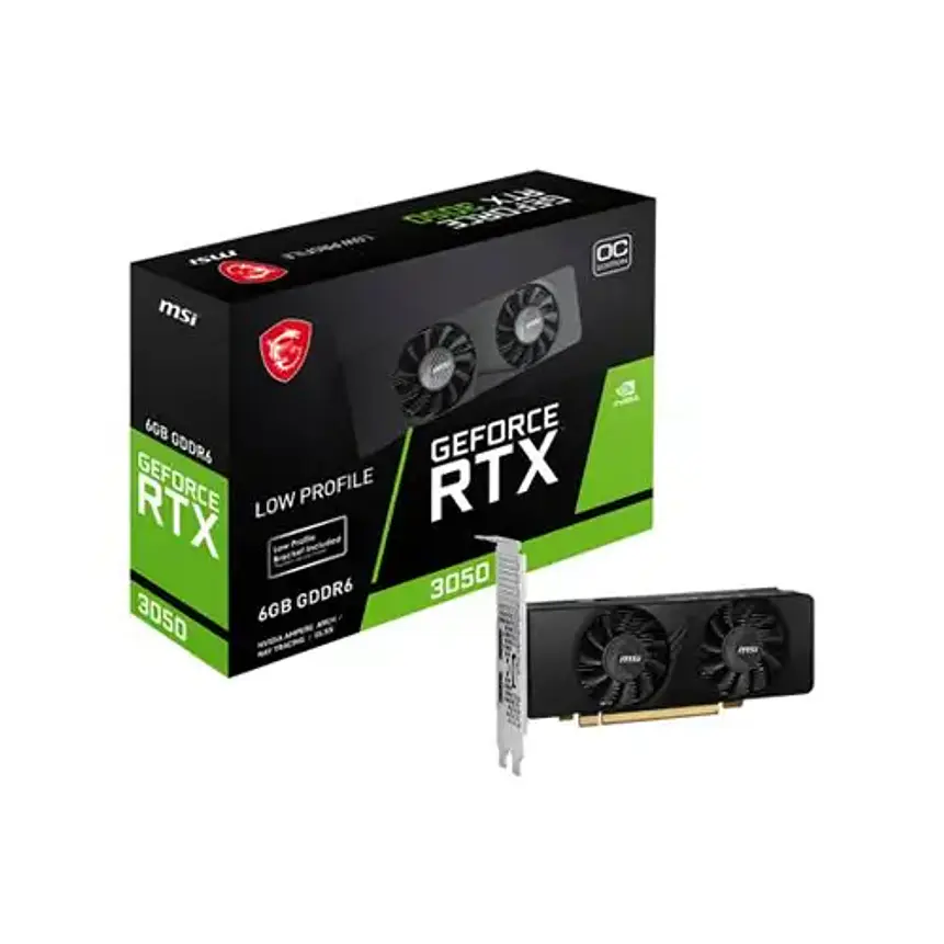 Tarjeta de Video MSI RTX 3050 LP 6GB OC Low Profile para Gabinete Compacto 1