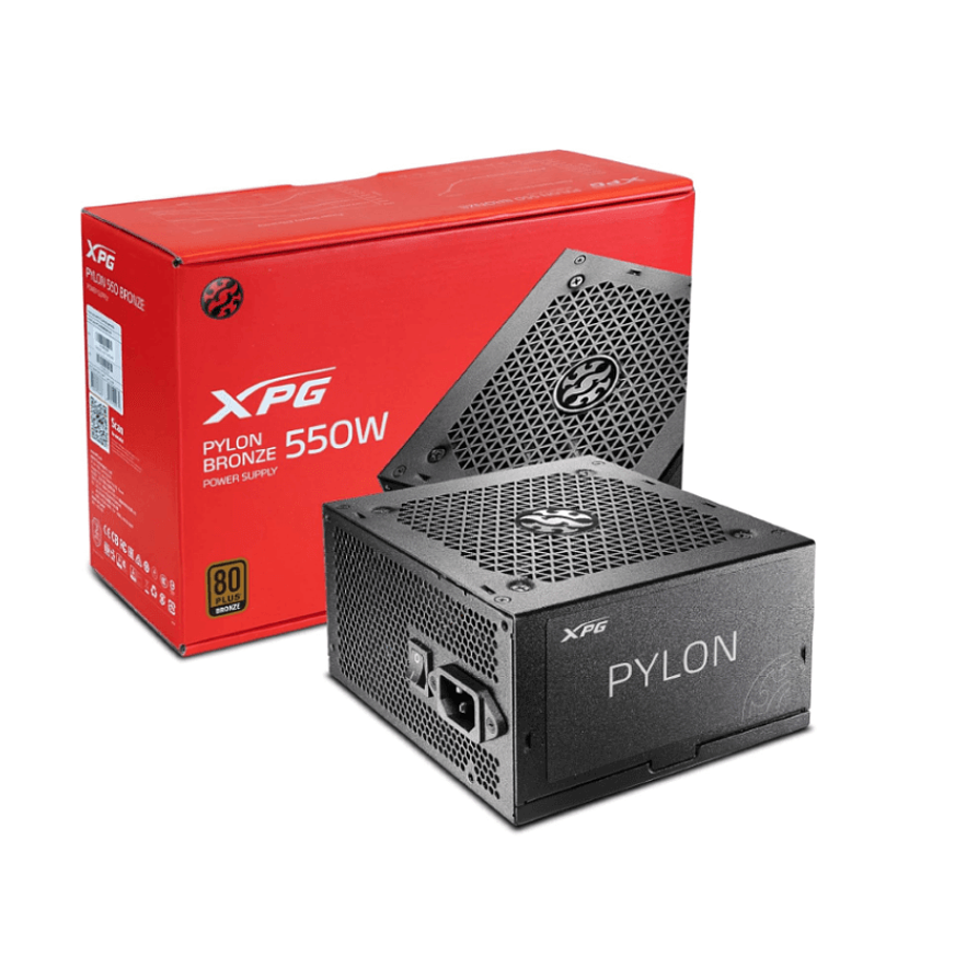 Fuente de Poder XPG Pylon 550W 80 Plus Bronze ATX Certificada y Silenciosa 1