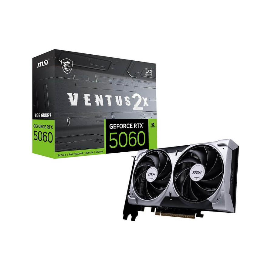MSI RTX 5060 VENTUS 2X OC 8GB GDDR7 | DLSS 4 y Ray Tracing Ultra 1