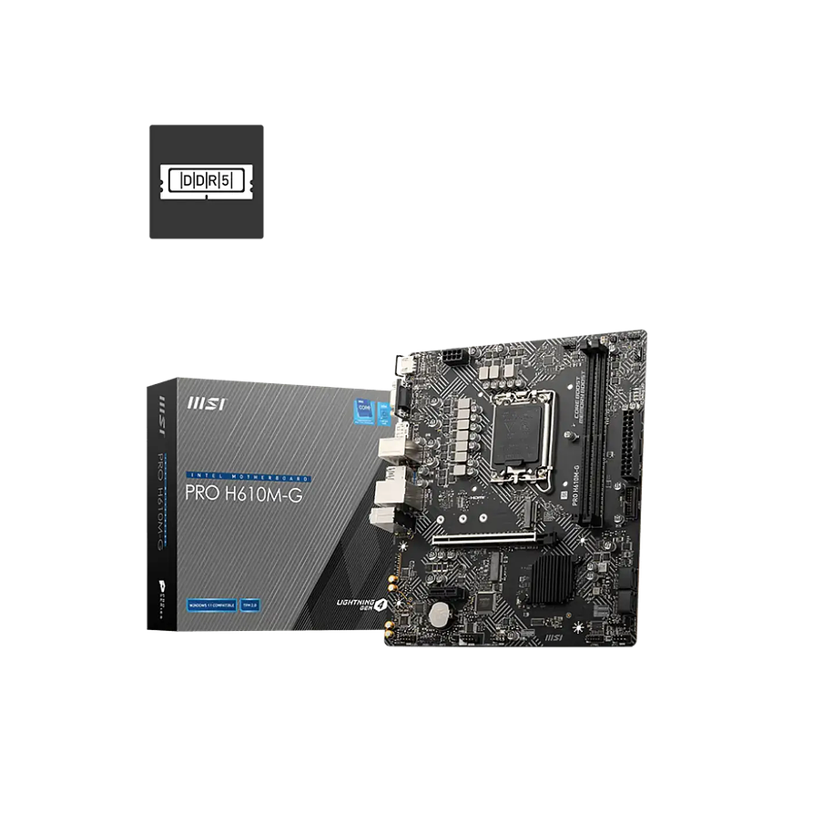 Placa Madre PRO H610M-G LGA1700 DDR5 | Soporte Intel 12ª a 14ª Gen 1