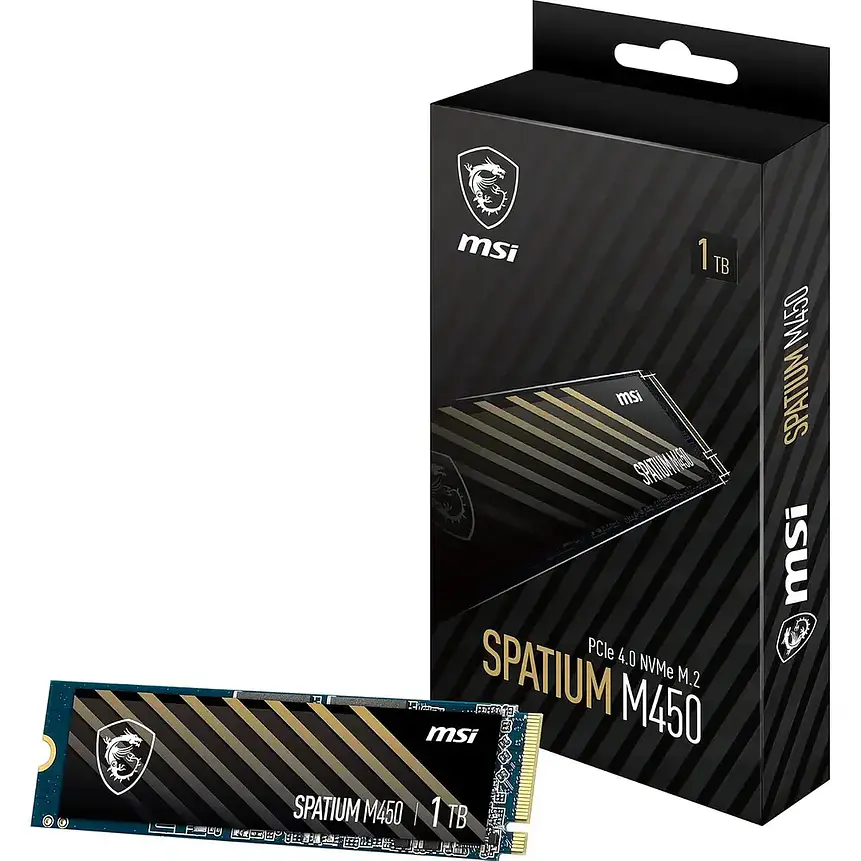 Unidad de Estado Sólido MSI SPATIUM M450 1TB NVMe PCIe 4.0 M.2 2280 3