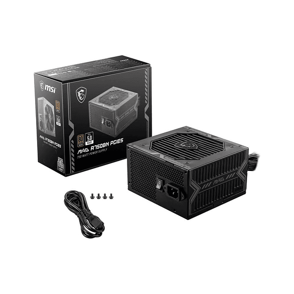 MSI MAG A750BN PCIE5 750W 80 Plus Bronze – Fuente de Poder ATX 1