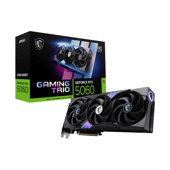 Tarjeta de Video MSI GeForce RTX 5060 GAMING TRIO OC 8GB GDDR7 – Rendimiento y Refrigeración Premium 1