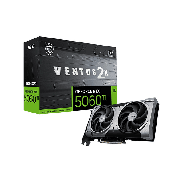 MSI GeForce RTX 5060 Ti VENTUS 2X OC PLUS 16GB GDDR7 – Rendimiento y Eficiencia 1