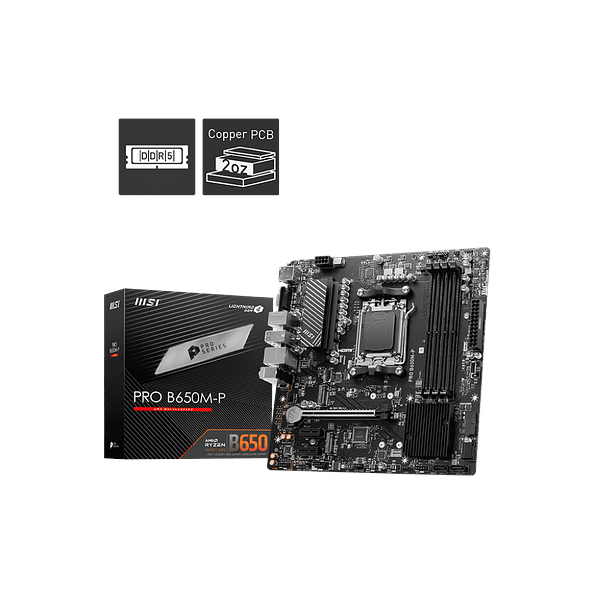 Placa Madre MSI PRO B650M‑P AM5 DDR5 – Rendimiento y Estabilidad 1