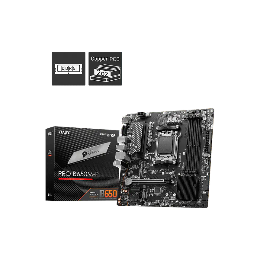 Placa Madre MSI PRO B650M‑P AM5 DDR5 – Rendimiento y Estabilidad 1