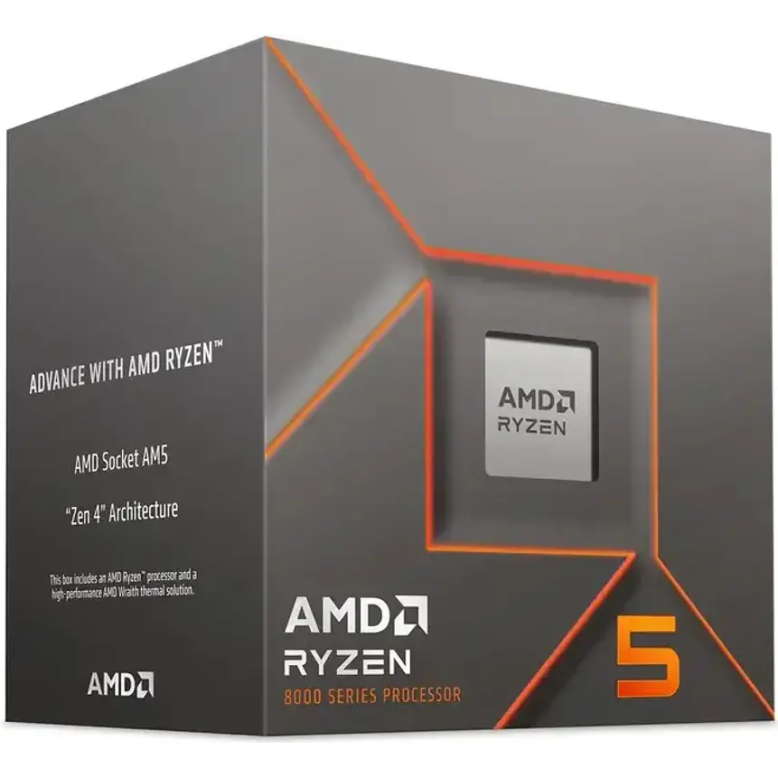 Procesador AMD Ryzen 5 8400F AM5 6 Núcleos 12 Hilos 4.7GHz 1