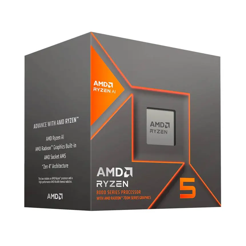 Procesador AMD Ryzen 5 8500G AM5 con Radeon 740M 6 núcleos 12 hilos hasta 5.0GHz 1