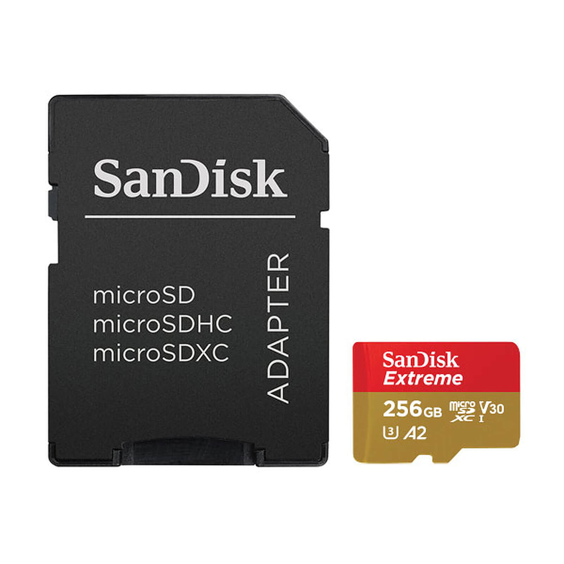 Tarjeta microSD SanDisk Extreme 256GB A2 U3 V30 con Adaptador SD 1