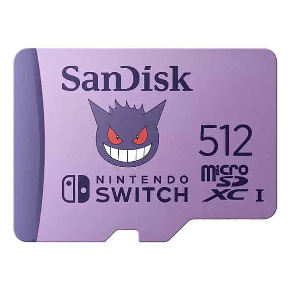 Memoria microSDXC SanDisk 512GB para Nintendo Switch – Edición Pokémon (U3/V30, hasta 100MB/s) 1