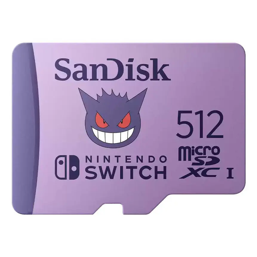 Memoria microSDXC SanDisk 512GB para Nintendo Switch – Edición Pokémon (U3/V30, hasta 100MB/s) 1