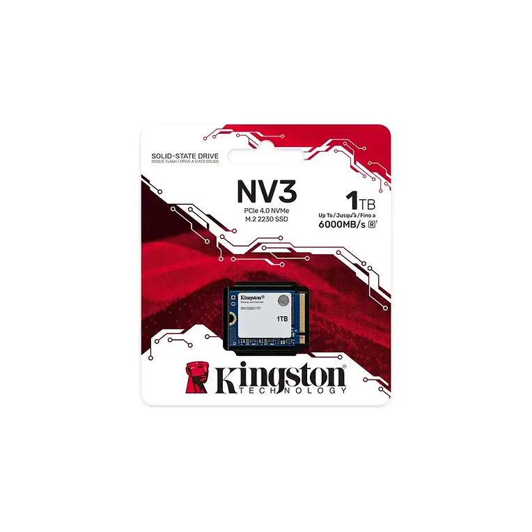Unidad SSD Kingston NV3 1TB M.2 2230 PCIe 4.0 NVMe 3