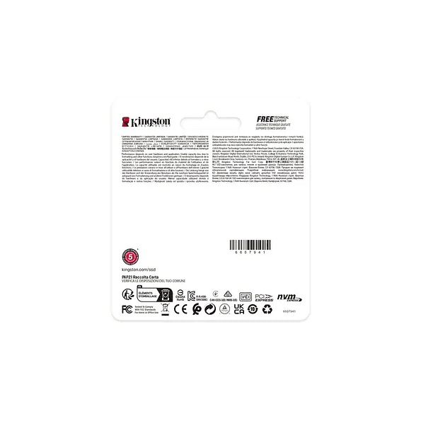 Unidad SSD Kingston NV3 1TB M.2 2230 PCIe 4.0 NVMe 4