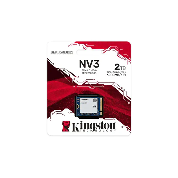 Unidad SSD Kingston NV3 2TB NVMe PCIe 4.0 M.2 2230 3