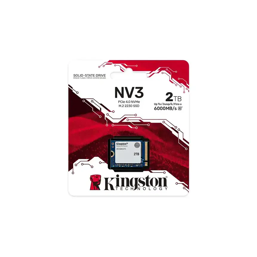 Unidad SSD Kingston NV3 2TB NVMe PCIe 4.0 M.2 2230 3