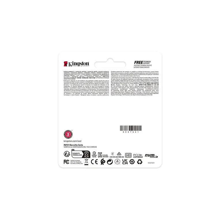 Unidad SSD Kingston NV3 2TB M.2 2230 PCIe 4.0 NVMe – Velocidad 6000 MB/s 4