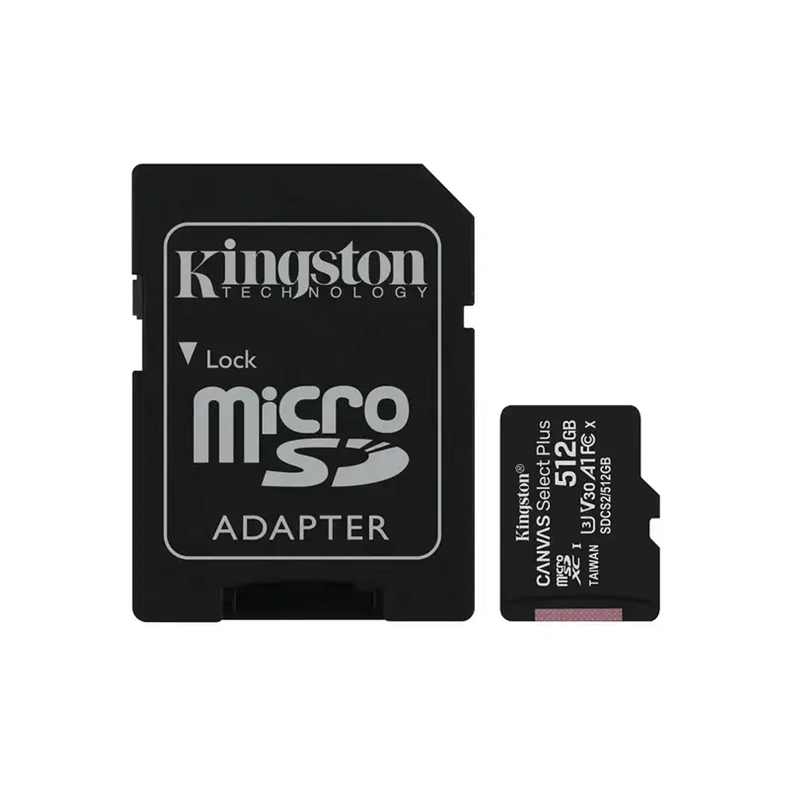 Kingston Canvas Select Plus microSDXC 512GB UHS-I Clase 10 V30 1