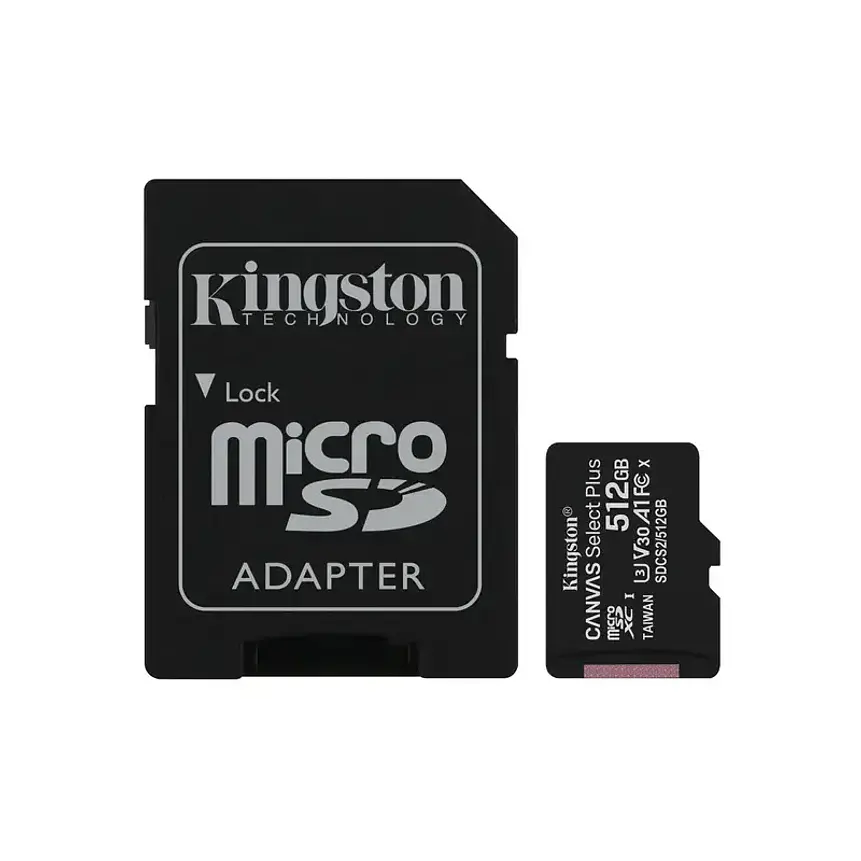 Kingston Canvas Select Plus microSDXC 512GB UHS-I Clase 10 V30 1