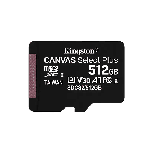 Kingston Canvas Select Plus microSDXC 512GB UHS-I Clase 10 V30 2