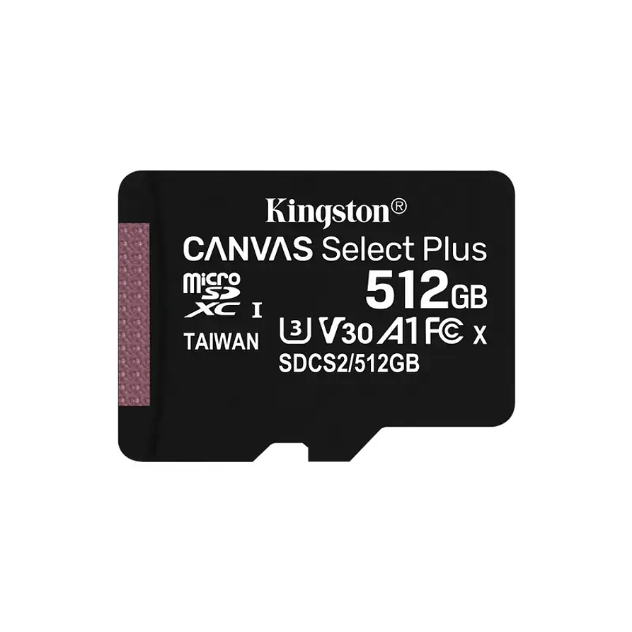 Kingston Canvas Select Plus microSDXC 512GB UHS-I Clase 10 V30 2