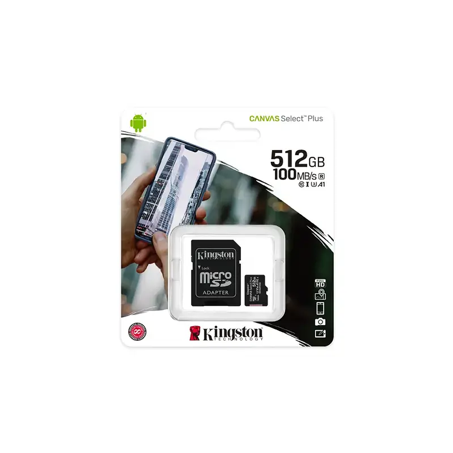Kingston Canvas Select Plus microSDXC 512GB UHS-I Clase 10 V30 5