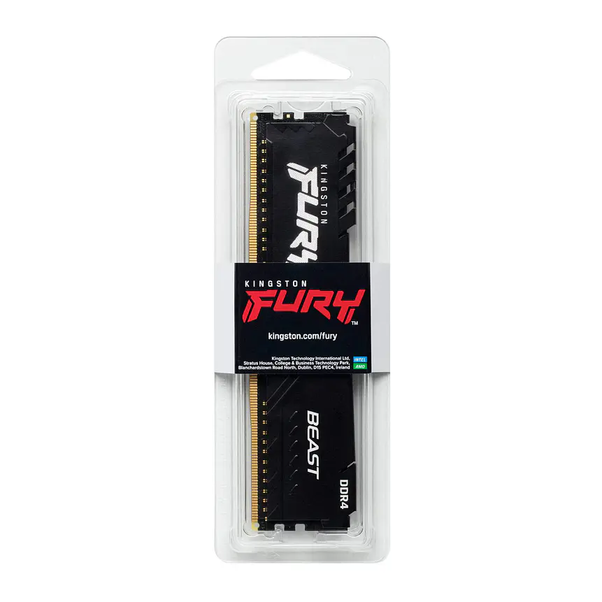 Memoria RAM DDR4 16GB 3200MHz Kingston FURY Beast CL16 DIMM 1.35V 4