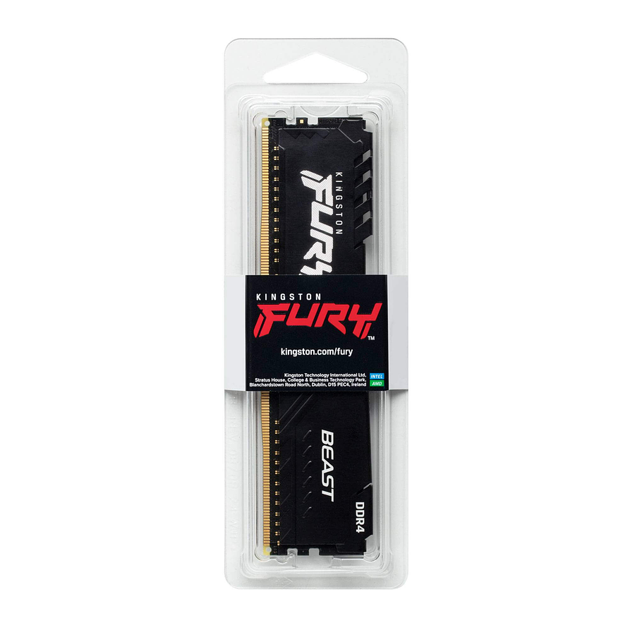 Memoria RAM DDR4 16GB 3200MHz Kingston FURY Beast CL16 DIMM 1.35V 4