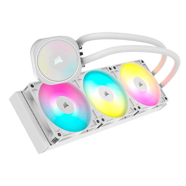 Refrigeración Líquida Corsair Nautilus 360 RS ARGB Blanca – Rendimiento Silencioso y Estilo Gamer 2