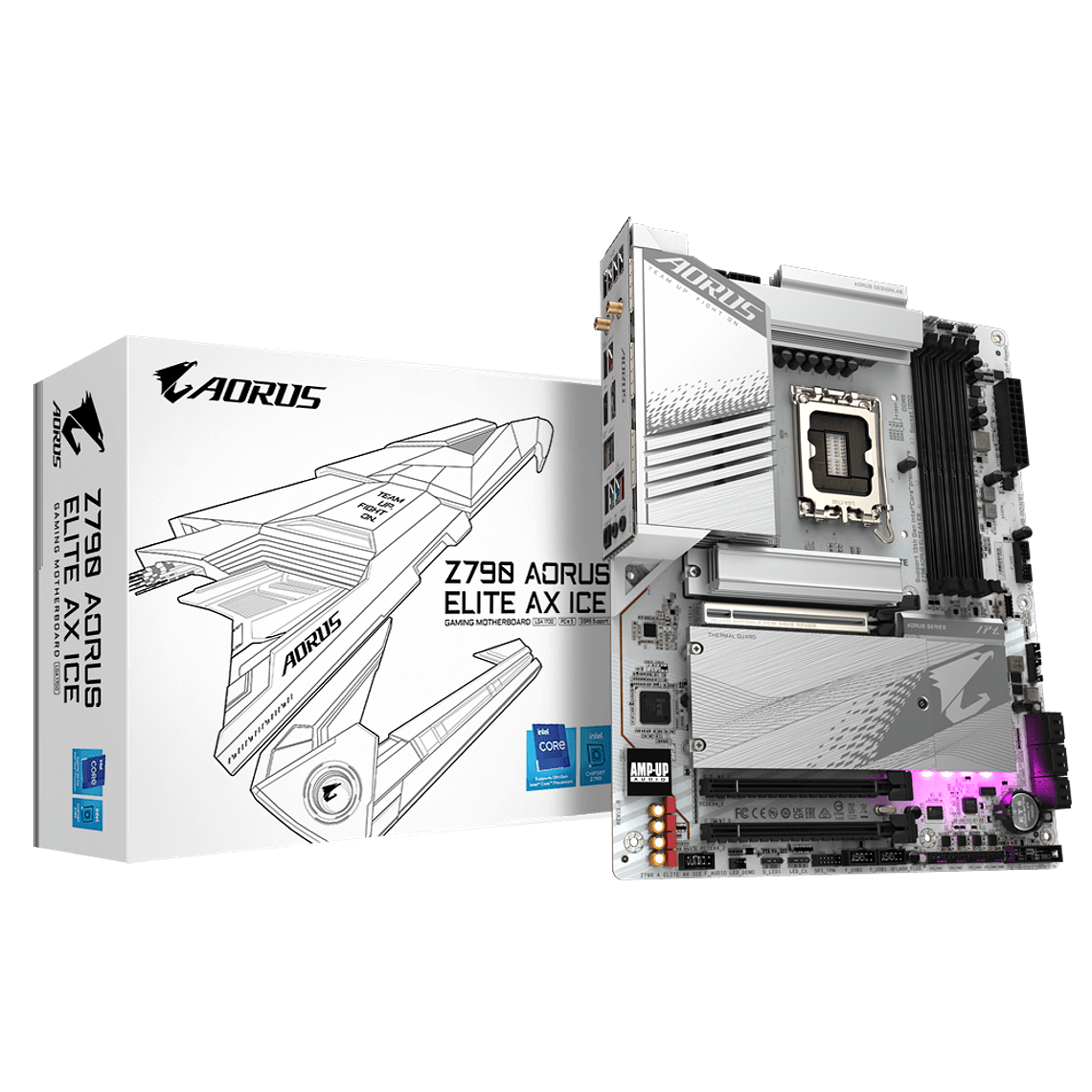 Placa Madre Gigabyte Z790 AORUS ELITE AX ICE ATX DDR5 Wi-Fi 6E 1