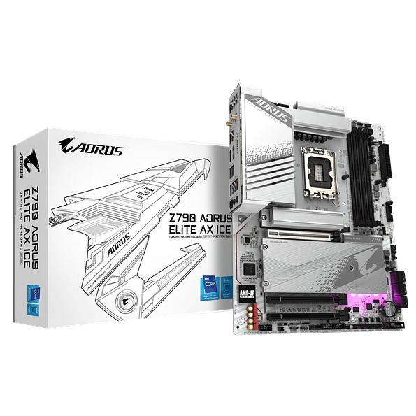 Placa Madre Gigabyte Z790 AORUS ELITE AX ICE ATX DDR5 Wi-Fi 6E 1