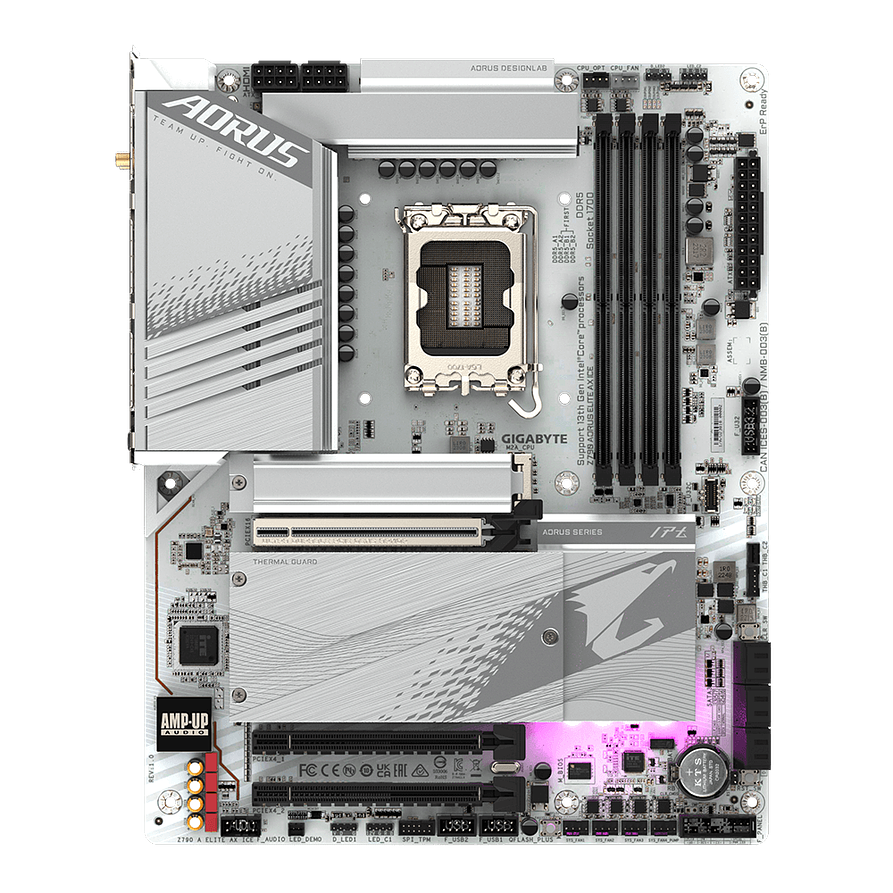 Placa Madre Gigabyte Z790 AORUS ELITE AX ICE ATX DDR5 Wi-Fi 6E 2