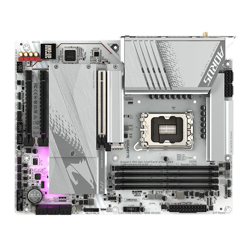 Placa Madre Gigabyte Z790 AORUS ELITE AX ICE ATX DDR5 Wi-Fi 6E 4