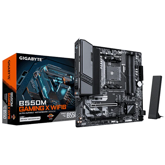 Placa Madre Gigabyte B550M GAMING X WiFi6 AM4 DDR4 Micro ATX 1