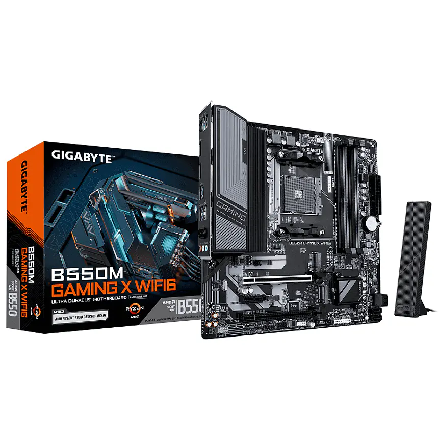 Placa Madre Gigabyte B550M GAMING X WiFi6 AM4 DDR4 Micro ATX 1