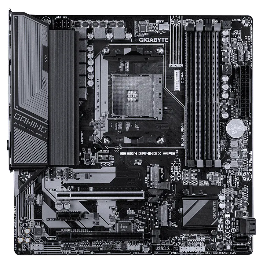 Placa Madre Gigabyte B550M GAMING X WiFi6 AM4 DDR4 Micro ATX 2