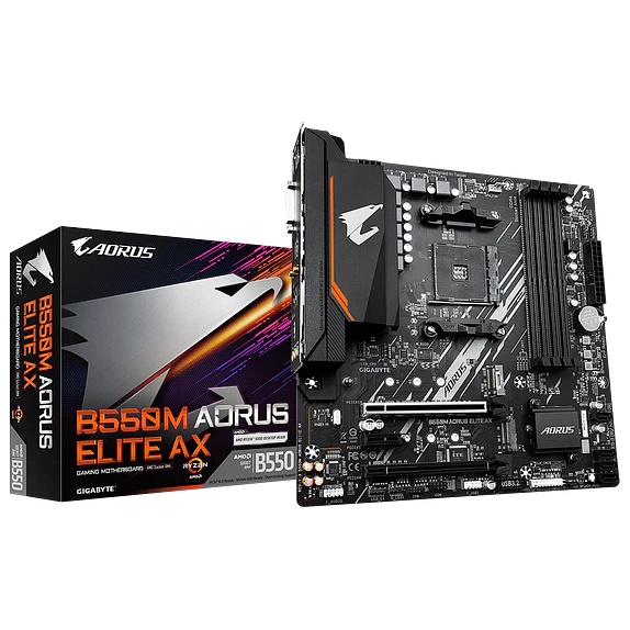 Placa Madre Gigabyte B550M AORUS ELITE AX MicroATX AM4 WiFi 6E 1