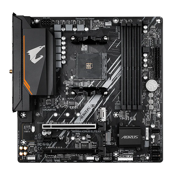 Placa Madre Gigabyte B550M AORUS ELITE AX MicroATX AM4 WiFi 6E 2