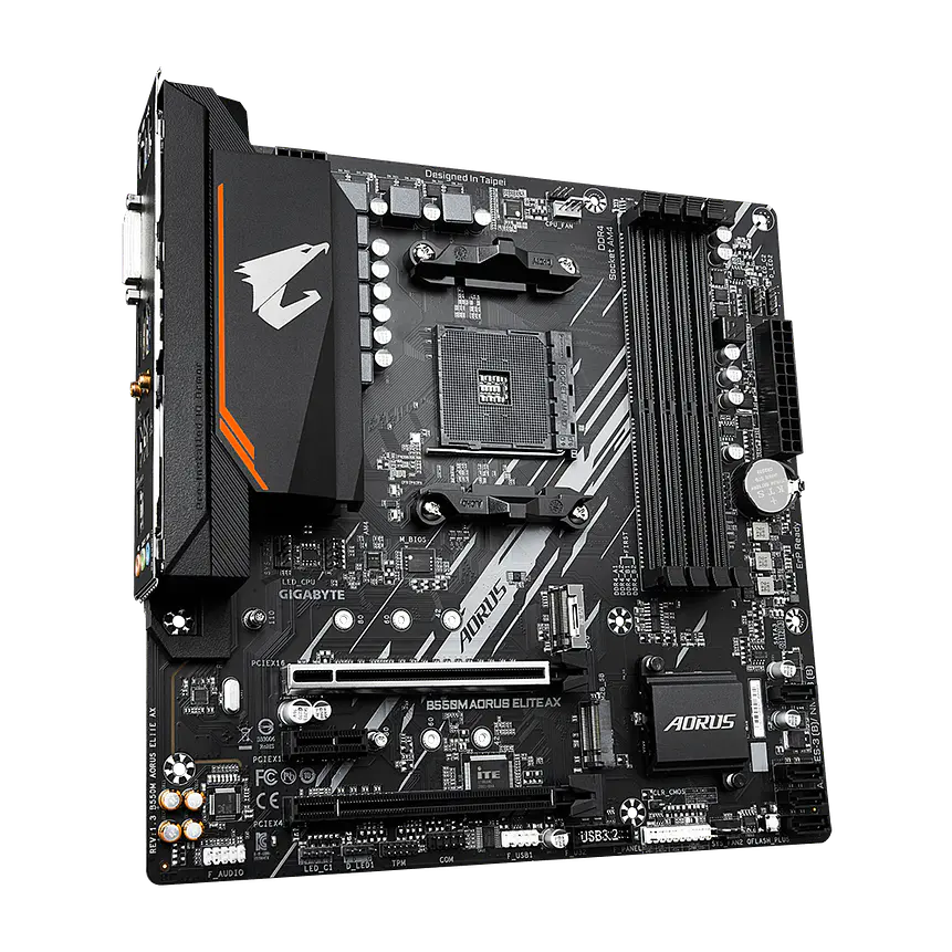 Placa Madre Gigabyte B550M AORUS ELITE AX MicroATX AM4 WiFi 6E 3