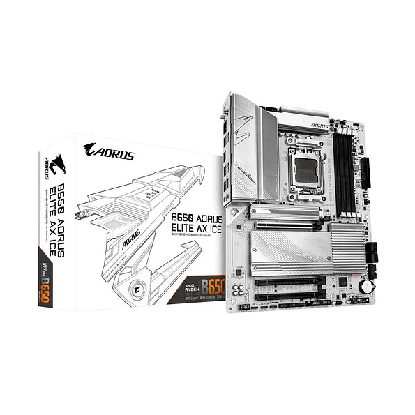 Placa Madre Gigabyte B650 AORUS ELITE AX ICE AM5 DDR5 ATX 1