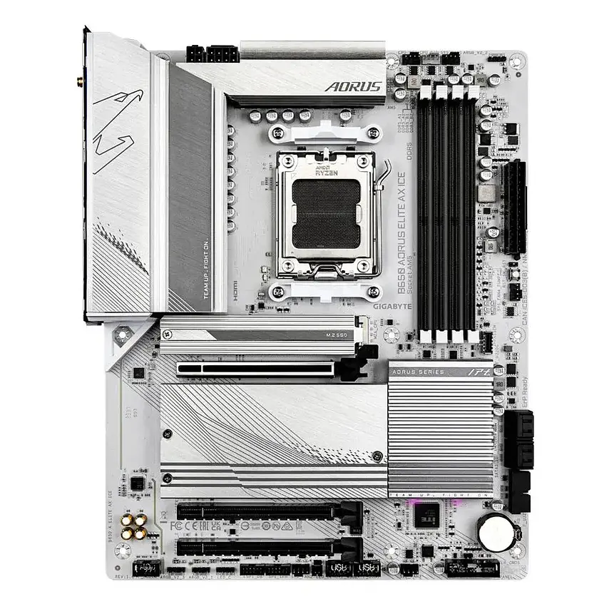 Placa Madre Gigabyte B650 AORUS ELITE AX ICE AM5 DDR5 ATX 2