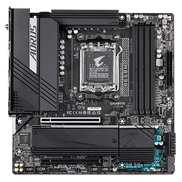 Placa Madre Gigabyte B650M AORUS ELITE AX AM5 DDR5 WiFi 6E 2