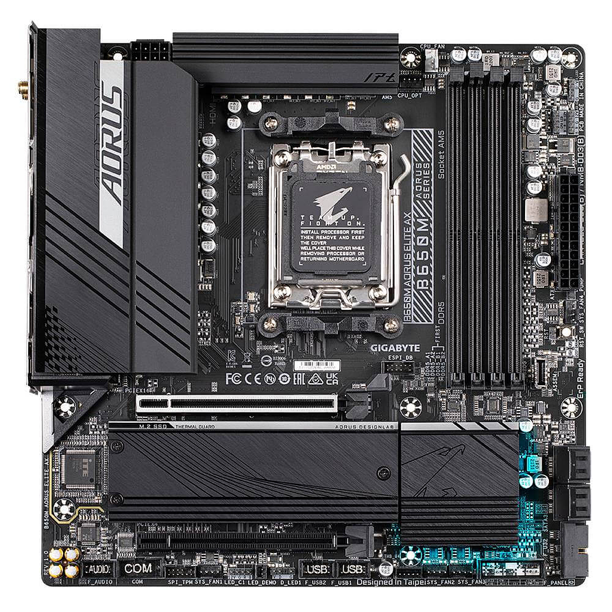 Placa Madre Gigabyte B650M AORUS ELITE AX AM5 DDR5 WiFi 6E 2