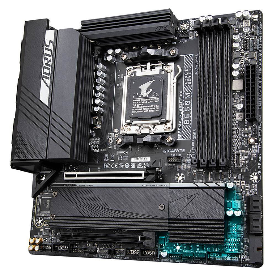 Placa Madre Gigabyte B650M AORUS ELITE AX AM5 DDR5 WiFi 6E 4