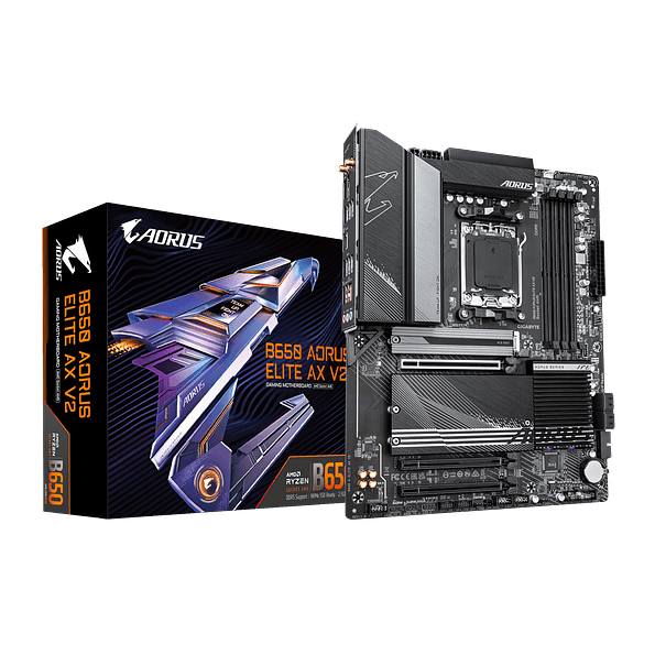 Placa Madre Gigabyte B650 AORUS ELITE AX V2 AM5 DDR5 ATX WiFi 6E 1