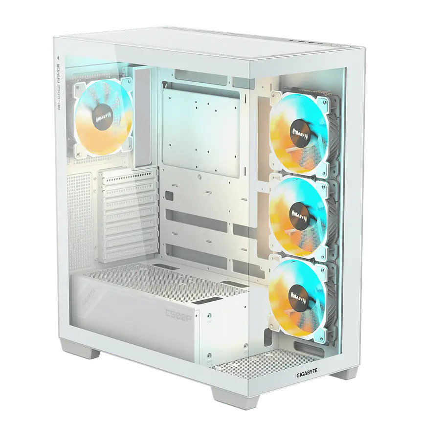 Gabinete Gamer Gigabyte C500 Panoramic Stealth Ice Blanco ATX Mid Tower 3