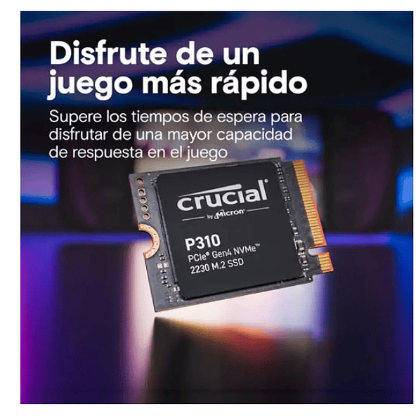 Unidad de Estado Sólido Crucial P310 2TB NVMe PCIe 4.0 M.2 2230 3