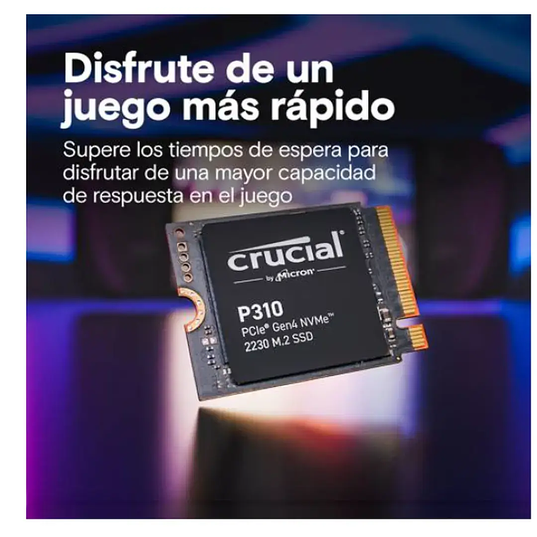 Unidad de Estado Sólido Crucial P310 2TB NVMe PCIe 4.0 M.2 2230 3