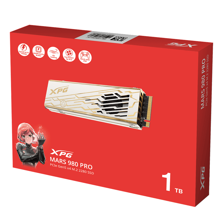 Unidad SSD XPG Mars 980 PRO 1TB NVMe 5.0 M.2 2280 | Velocidad extrema para gamers y creadores 3