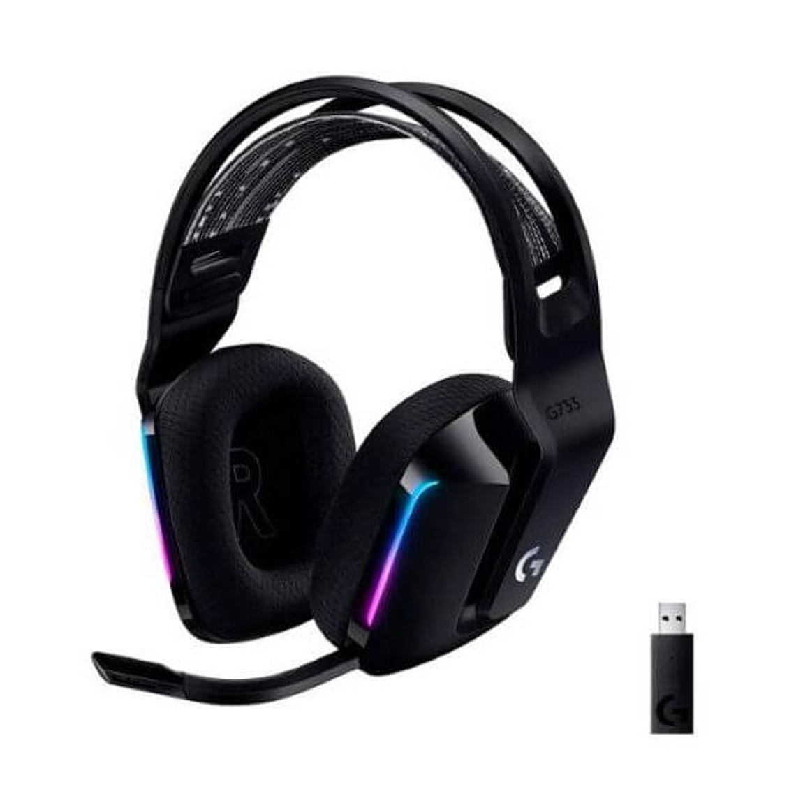 Audífonos Gamer Logitech G733 LightSpeed Wireless RGB con Micrófono Desmontable 1